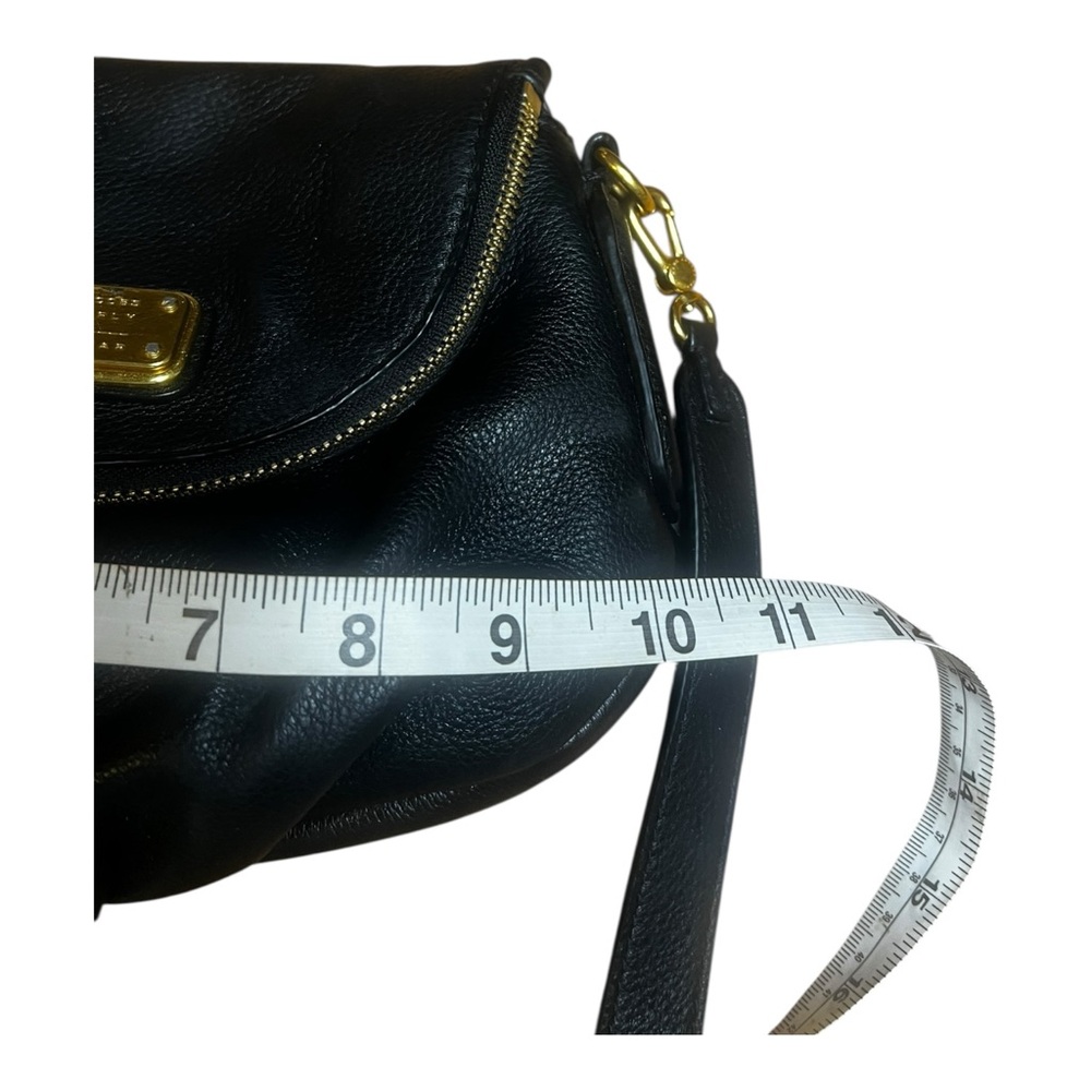 Marc Jacobs Natasha Crossbody Black Leather Gold Accents Purse Shoulder Bag - Picture 11 of 16